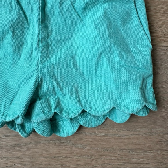 Crewcuts Factory Scalloped Hem Shorts Teal 6 - Picture 3 of 5
